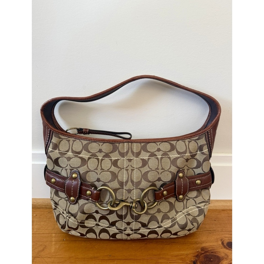 Coach Signature Ergo Hobo Bag Belted Chain Link Shoulder Purse Y2K VTG  #1125